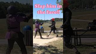 Slap him in the face #hema #combatsport #swordfighting #martialarts #fencing #feder
