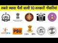             top highest paid government jobs in india