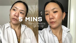LOOK GREAT IN 5 MINS — Everyday Natural Looking Cream Makeup + Nudestix (Before &amp; After)