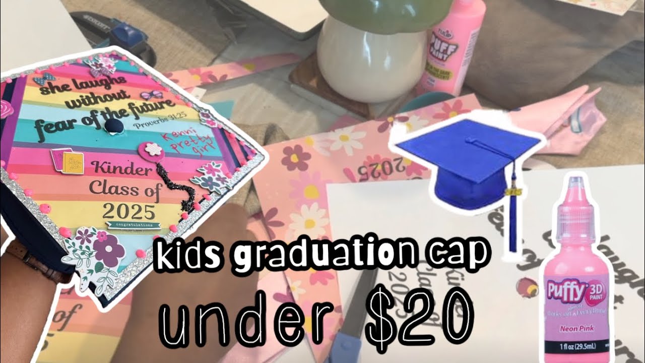 decorate a graduation cap on a budget| kids graduate cap diy