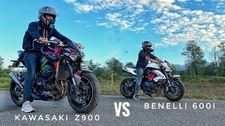 Drag race Benelli 600i vs Kawasaki z900 race #benelli600 #kawasakiz900 #race #superbike #cows