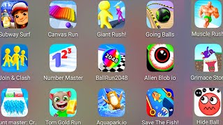 Subway Surf,Aquapark.io,Going Balls,Giant Rush,Canvas Run,Tom Gold Run,Count Master 3D,Number Master screenshot 5