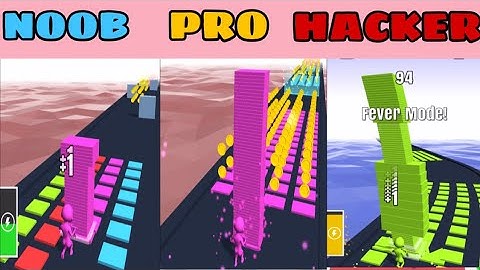 NOOB vs PRO vs HACKER in Stack Colors❤️ All Levels Gameplay, NEW Games iOS, Android