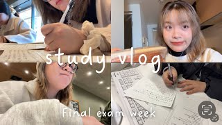 (ENG) STUDY VLOG 🇯🇵| Tuần thi cuối kì căng thẳng của sv năm 3 đh Nhật 📝🥹 | học📚✍️, ăn 🍔