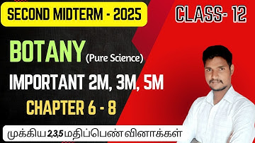 12th Botany Second Midterm Important Questions 2025