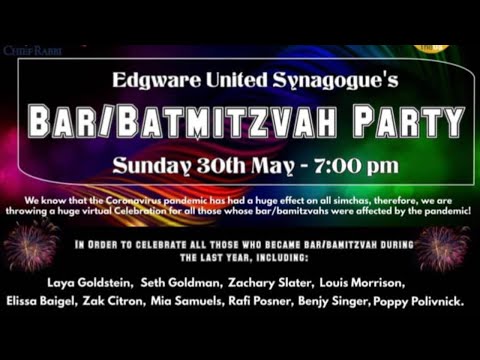 Edgware United Synagogue's BarBat Mitzvah Party With Address From Chief Rabbi Mirvis