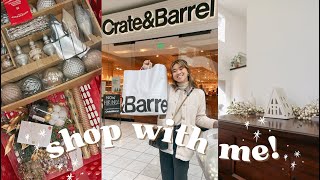 Christmas shop with me at Target and Crate & Barrel! Mejuri & Glossier unboxing | VLOG