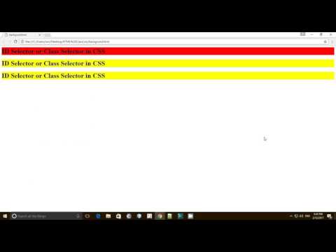 ID and Class Sector in CSS