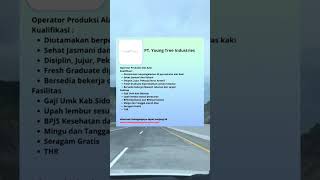 Lowongan kerja PT Young Tree Industries Lowongan kerja PT Young Tree Industries