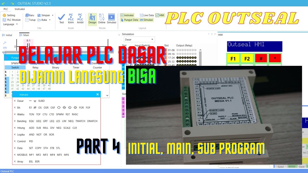 Belajar PLC paling dasar - Initial Program Main Program Sub Program PLC ...