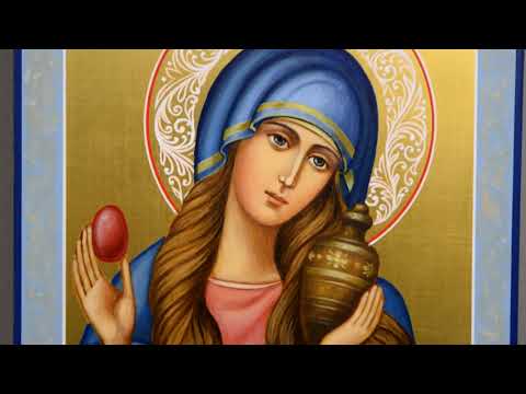 Рукописная икона святой Марии Магдалины