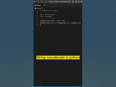 Python String Concatenation Made Easy: Tips and Tricks - YouTube