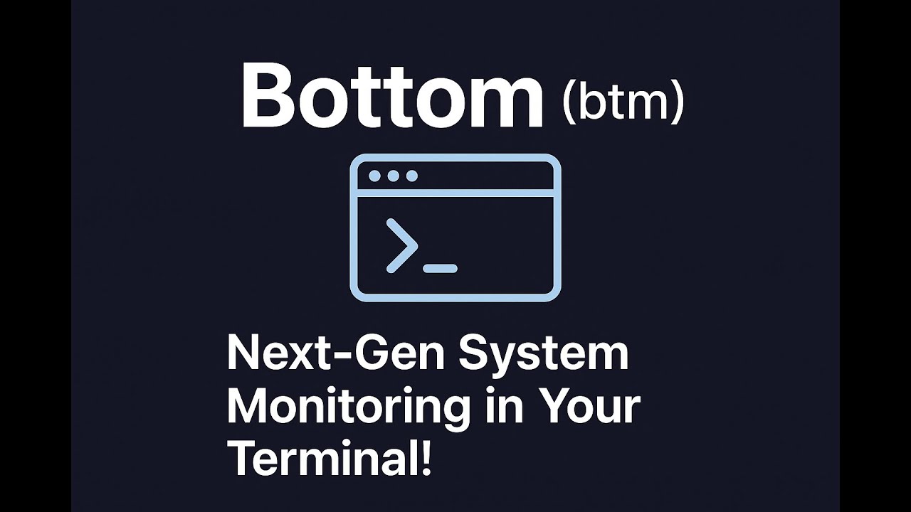 Bottom (btm) – Next-Gen System Monitoring in Your Terminal! - YouTube
