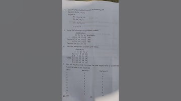 Optimization Techniques BCA-4thsem question paper#dbrau #exam #questionpaper #college #coding #funny
