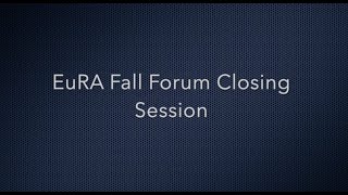 Fall Forum Closing Session