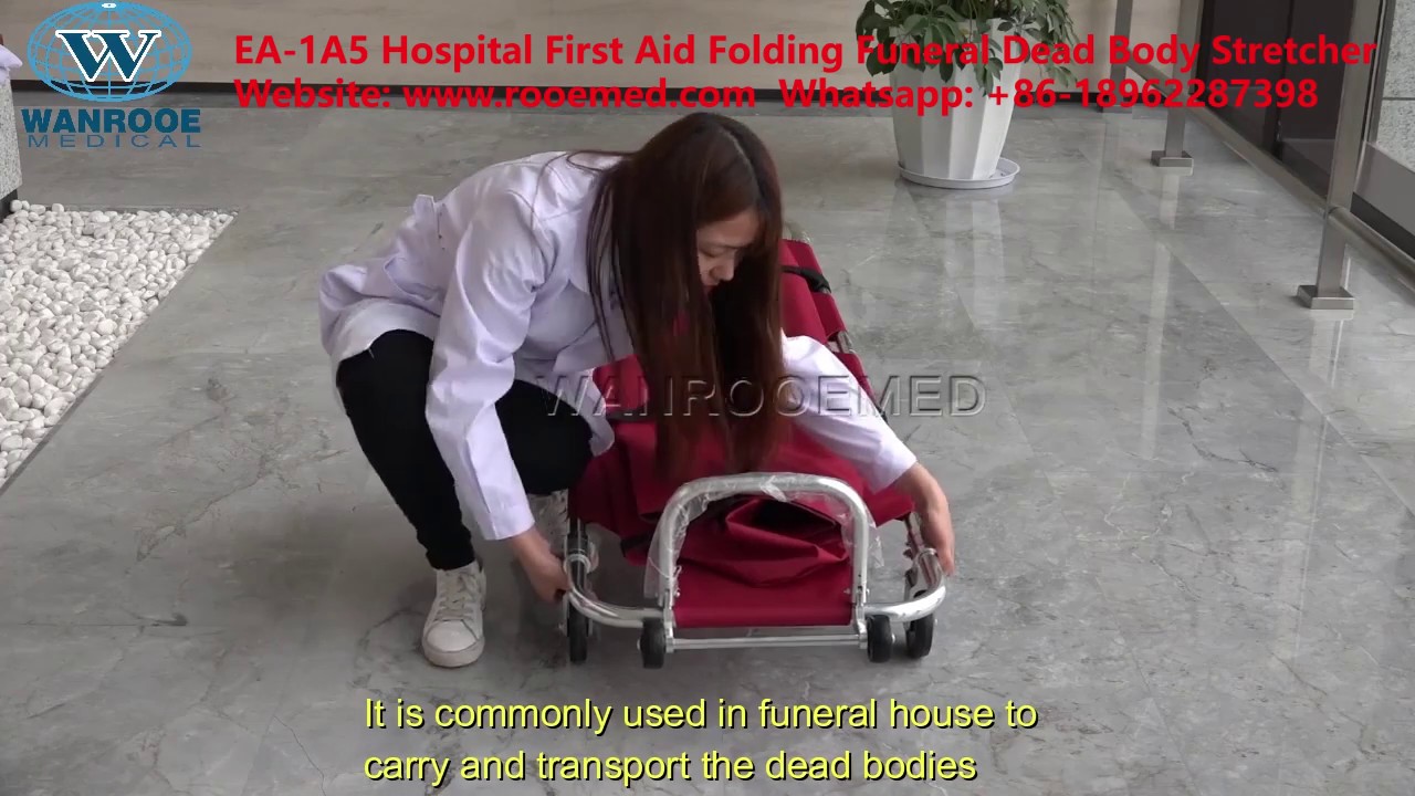 EA-1A5 Hospital First Aid Folding Lightweight Aluminum Funeral Dead Body Stretcher