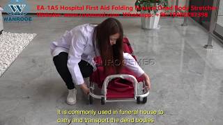 EA-1A5 Hospital First Aid Folding Lightweight Aluminum Funeral Dead Body Stretcher