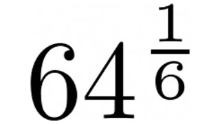 Evaluate 64^(1/6) Wealth