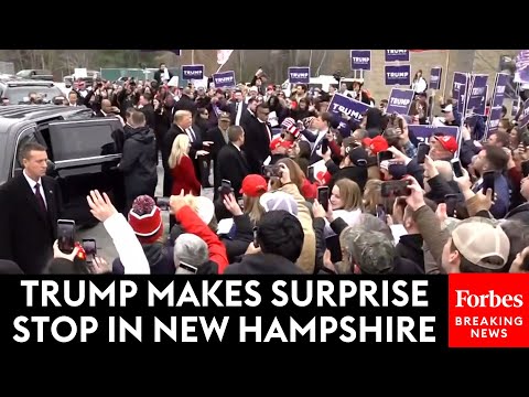 BREAKING NEWS: Trump Pays Surprise Visit To Supporters In New Hampshire Amidst Primary Voting