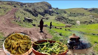 روتين القرية قبل رمضان قمنا بطبخ ڨرنينة المفيدة لتنظيف الكبد والقولون -حياتي الريفية في الطبيعة