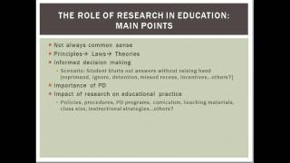 The Role of Research in Education