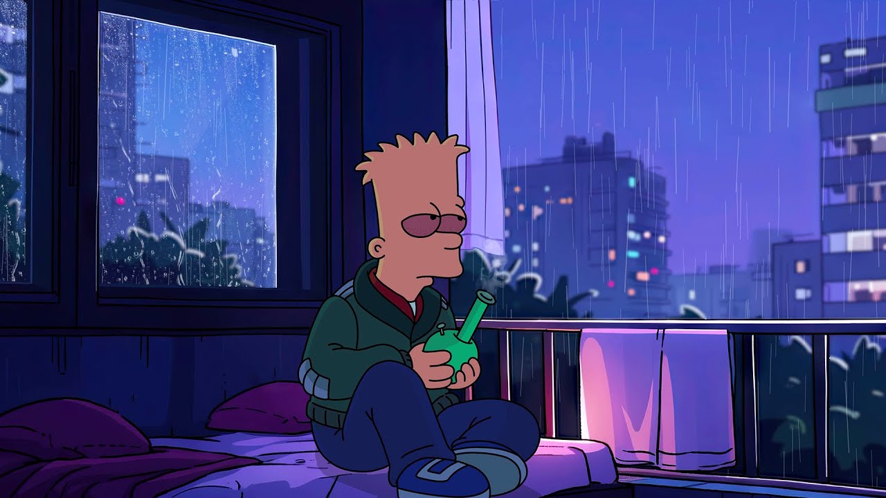 Smoky Rain - Lofi hip hop mix ~ Stress Relief / Relaxing Music / Smoke & Chill