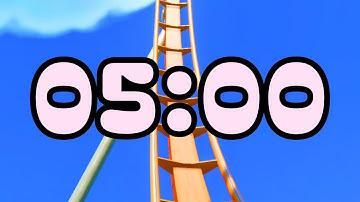 5 Minutes Countdown Rollercoaster Timer for Classroom Quiz | Cute Timers (Planet Coaster)