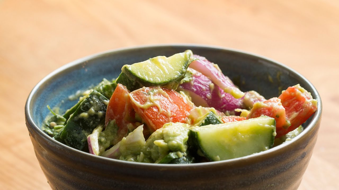 Make This Healthy Cucumber Avocado Salad Using Our New Tasty App