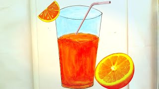 How to draw a glass with water / Glass drawing very easy step-by-step