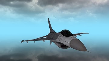 FREE Exclusive 4K Animation - Flight of F16 in the Sky