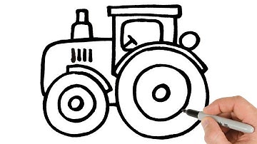 How to Draw a Tractor  | Super Vehicle Easy Step-by-Step Tutorial!