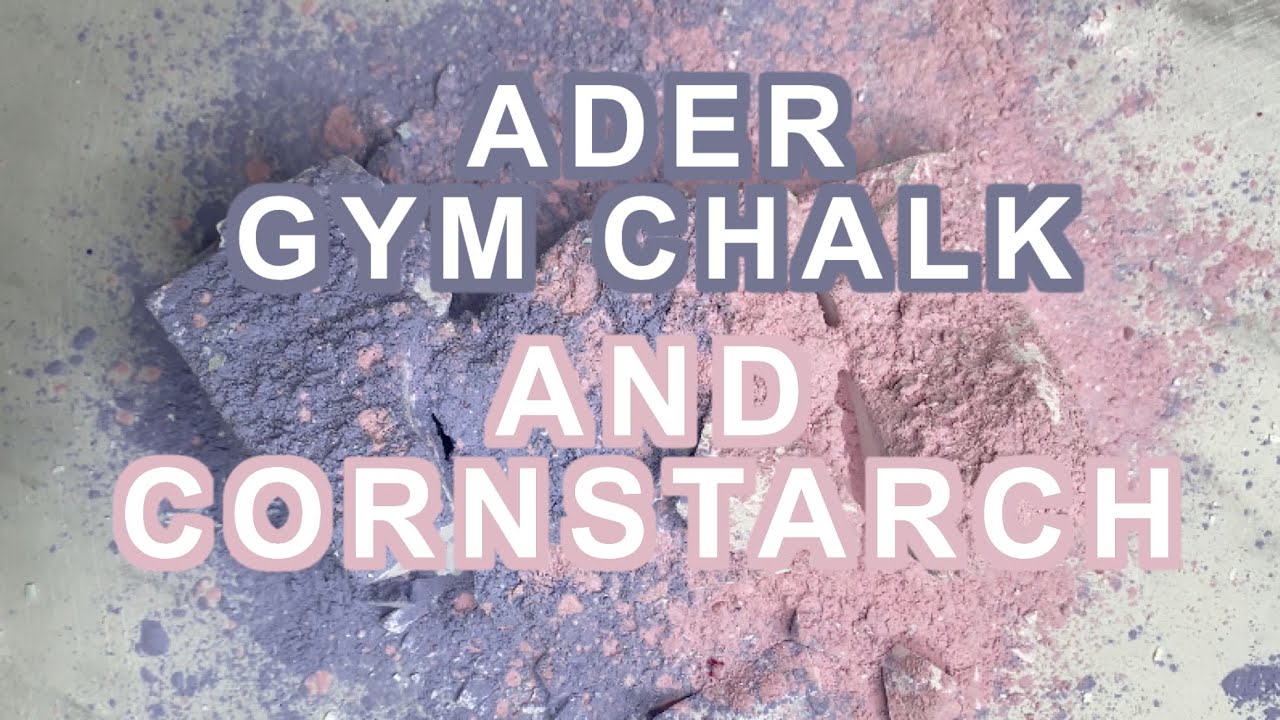 2 BLOCKS OF ADER GYM CHALK COVERED IN CORNSTARCH YouTube