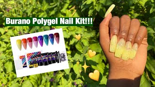 Yellow Encapsulated  POLYGEL Nails | Burano Polygel KIT