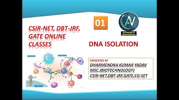 DNA Isolation Csir-NET, dbt-jrf, gate online classes