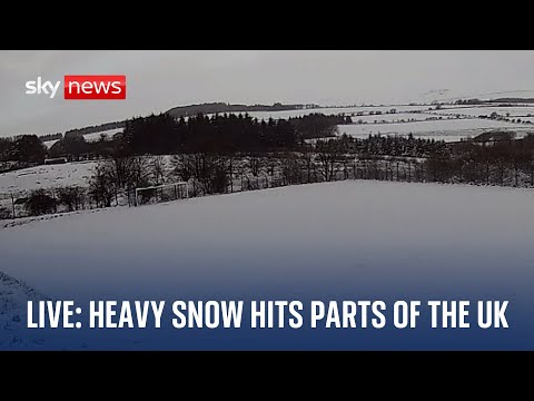 Watch UK weather live: Heavy snow falls in Devon with snow warning in place for Wales