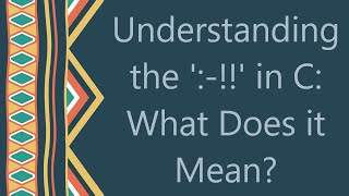 Famous Understanding the ':-!!' in C: What Does it Mean? Net Worth