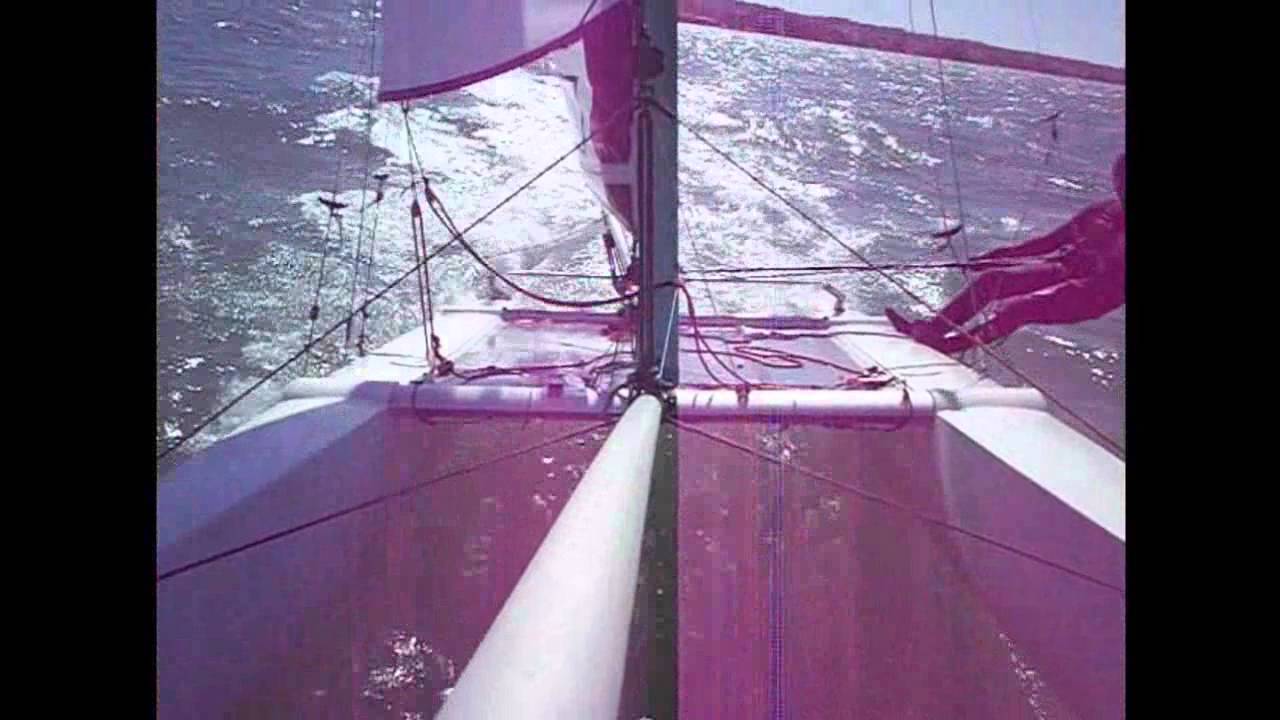 CATSAILING WITH DART 18 - FUN ON WAVES