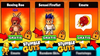 COMPRANDO O PASSE - Stumble Guys! Skins, Emotes, e muito mais!