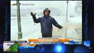 Jim Cantore Experiences Thundersnow - 10/29/2011 12:33pm