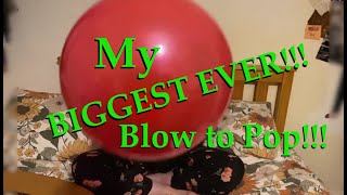 Alice Biggest Ever Balloon Blow To Pop In The Bedroom