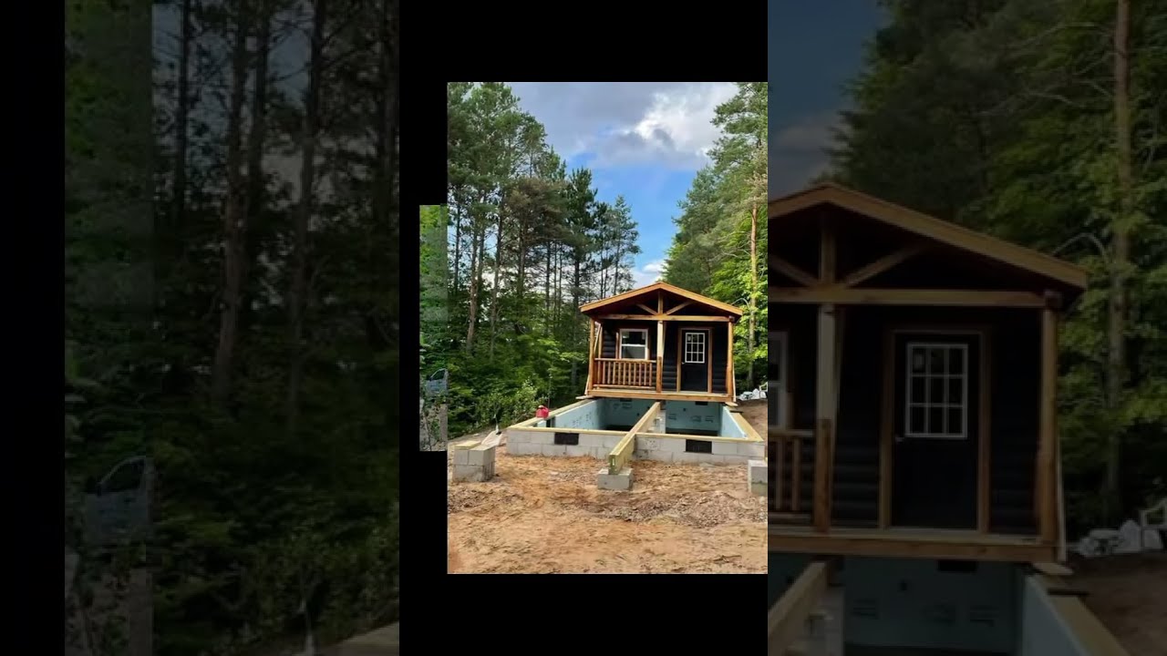 Tiny House Delivery *Amish cabin on block foundation* Northern Michigan