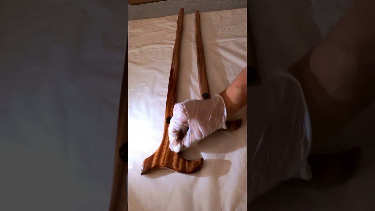 Finished... hardwood walking stick made from sapele 