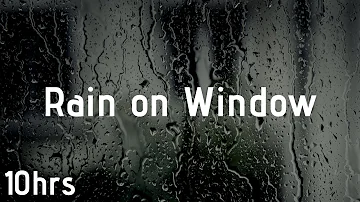 10 HOURS Gentle Rain Sounds on Window | Calm Rain | Black Screen Rain for Sleep, Study