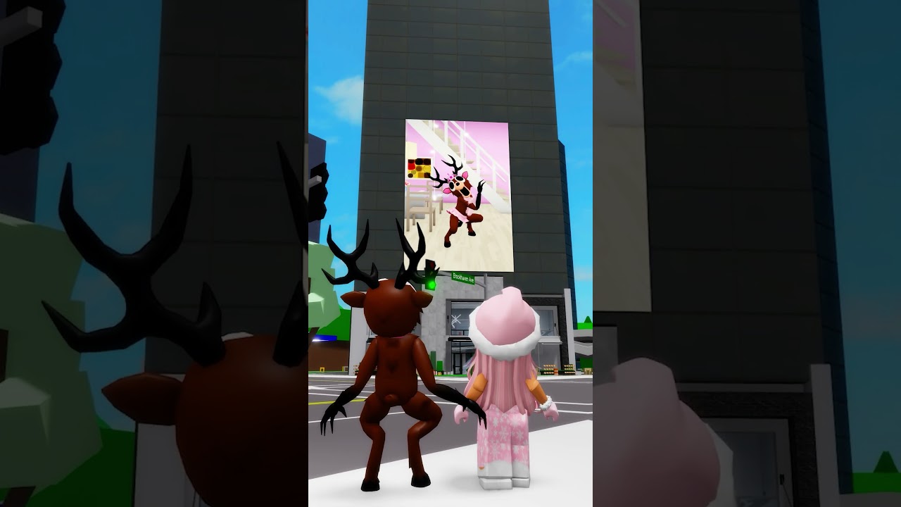 the 99 nights deer was dancing on the building#robloxshorts #roblox