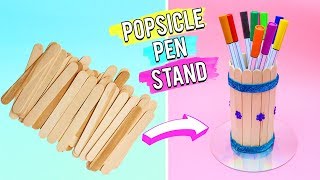 Popsicle Pen Stand - Easy 5 Minutes DIY Crafts.