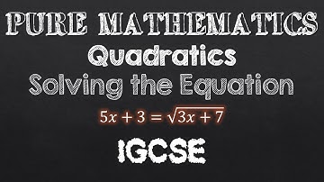 Pure Math 1#Quadratics#Solving the Equation#IGCSE