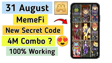 ( Level 1-12) memefi new secret combo 31 august | memefi coin daily code today 31 august all levels