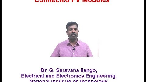 Series and parallel connection of PV modules