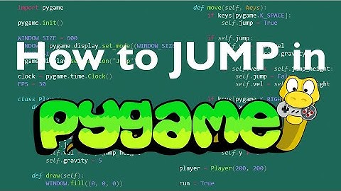 How to JUMP in PYGAME!