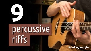 Video-Miniaturansicht von „9 percussive fingerstyle riffs | GoFingerstyle“